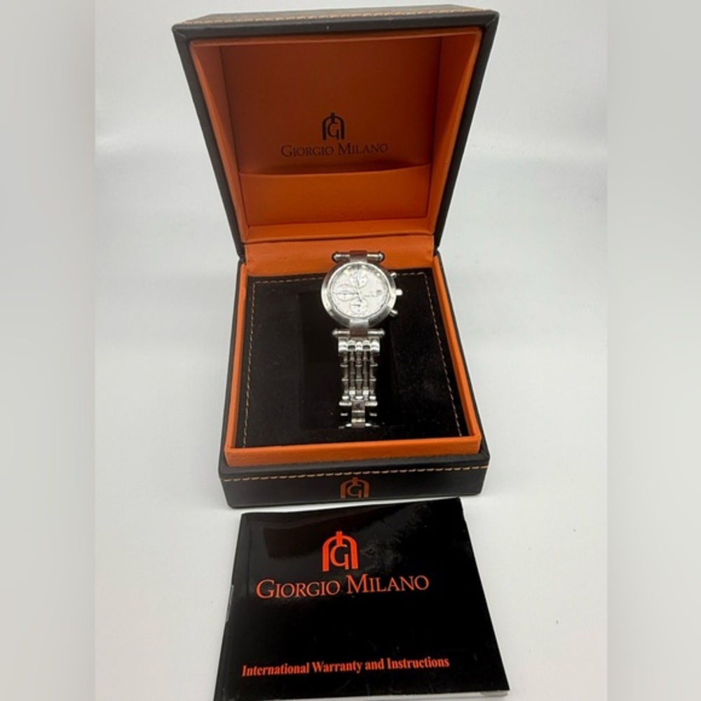 Giorgio Milano Chronograph Stainless Steel Men’s Watch – Box & Papers